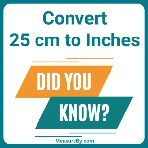 Convert 25 cm to Inches