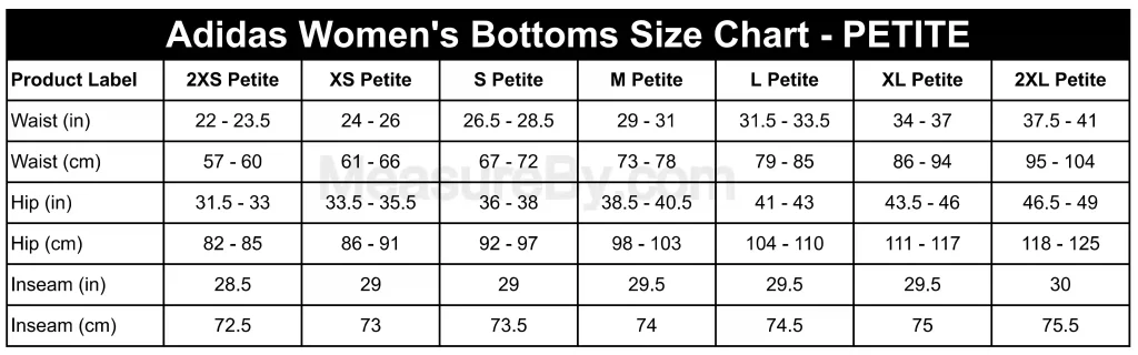 Adidas Active Pants Size Chart Belgium SAVE 38  belecoes